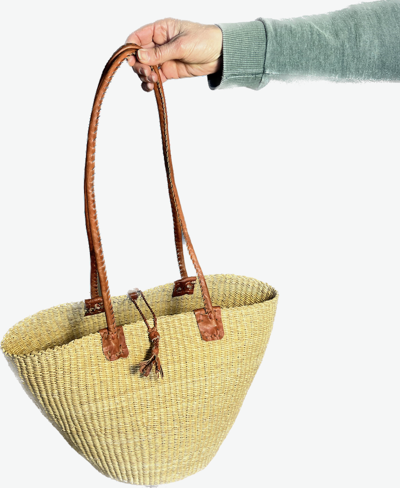 Kukuntoe Shoulderbag natural with red leather